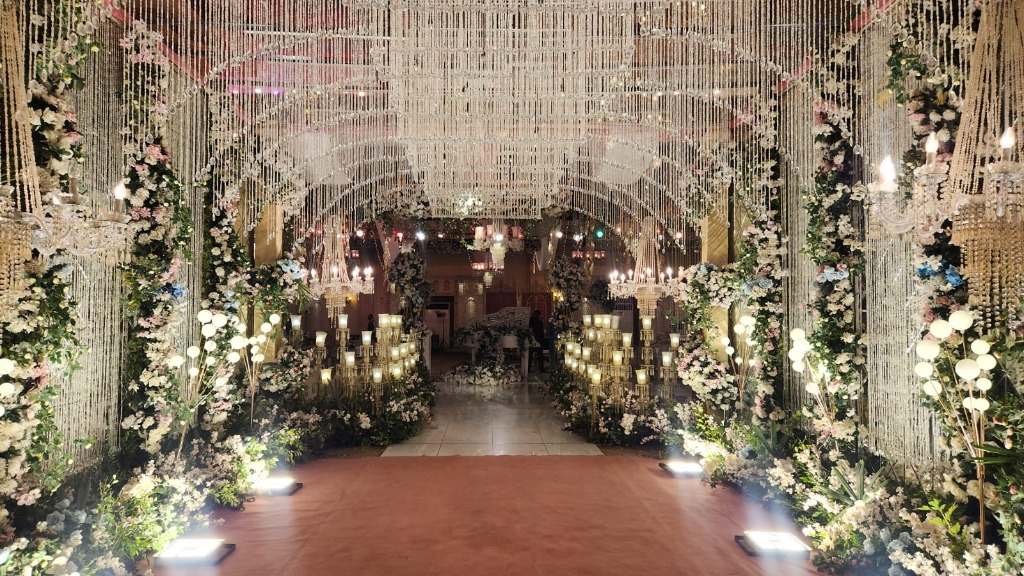 Enchanted Floral Tunnel Walkway Entrance